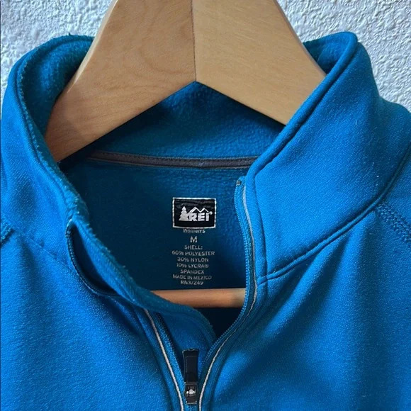 REI Teal Half-Zip Pullover - Picture 2 of 9